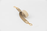BANDOLERA REVERSIBLE TAUPE & CREAM